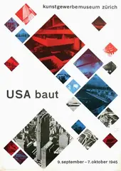 Max Bill, USA baut, 1945, poster
