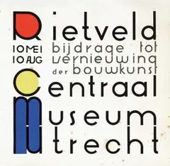 Gerrit T. Rietveld, Rietveld bijdrage tot vernieuwing der bouw-kunst, 1958, poster