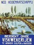 Ned. Heidemaatschappij Bezoekt onze Viskwekerijen by illegible signature, poster, sold Jun 2014