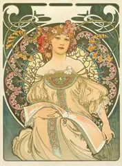 Alphonse Mucha, Reverie (F. Champenois, Paris), 1897, poster