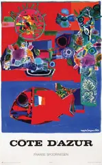 Rogers Bezombes, Côte d'Azur, 1972, poster