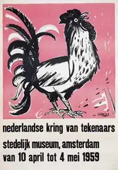 de nederlandse kring van tekenaars by Jeanne Bieruma Oosting, poster, sold Jun 2014