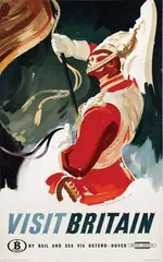 Laurence Fish, Visit Britain by rail and sea, poster