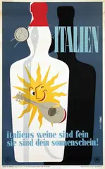 Italien italiens weine sind fein by Lorenzo Martelli, 1955, poster, sold Jun 2014