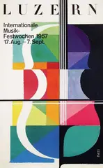 Celestino Piatti, Int. Musik-Festwochen Luzern, 1957, poster
