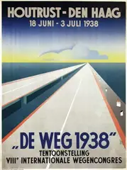 Jan van de Weg, Houtrust-Den Haag "De Weg 1938", 1938, poster