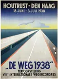 Jan van de Weg, Houtrust-Den Haag "De Weg 1938", 1938, poster