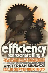 Gerardus J. van Santen, "efficiency tentoonstelling" Amsterdam, 1935, poster
