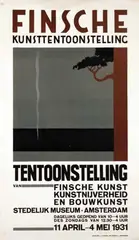 Finsche Kunsttentoonstelling, Stedelijk Museum Amsterdam by Paavo Leinonen, 1931, poster, sold Jun 2014