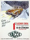 Géo Ham, Rallye Monte Carlo, ID 19 Citroën, 1959, poster