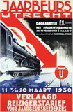 Henri C. Pieck, Jaarbeurs Utrecht met Spoorwegreductie, 1930, poster