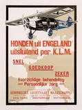 Carsten, Honden uit Engeland uitsluitend per KLM, 1926, poster