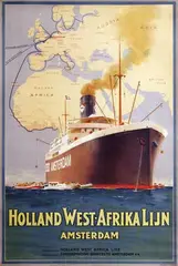 E. van Hove, Holland-Afrika Lijn Amsterdam, poster