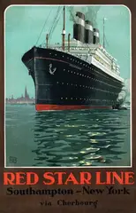 Alo, Red Star Line Southampton-New York, poster