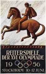 John Sjösvärd, Reiterspiele der XVI. Olympiade Stockholm, 1955, poster