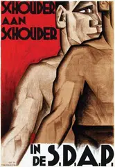 Meijer Bleekrode, Schouder aan Schouder in de S.D.A.P., 1930, poster