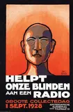 Lou Keizer, Helpt onze Blinden aan een Radio Amsterdamsche Blindenkas, 1928, poster