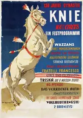 Edouard Elzingre, 150 Jahre Dynastie Knie 100% Circus, 1949, poster