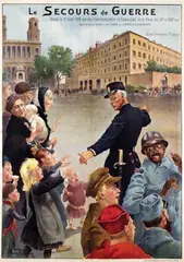 Maurice Romberg, Le Secours de Guerre, Fondé par des Commercants et Gardiens de la Paix, 1916, poster