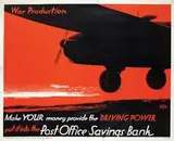 Austin Cooper, War production Post Office Saving Bank, poster