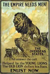 Arthur Wardle, The Empire needs Men! Enlist Now, 1915, poster