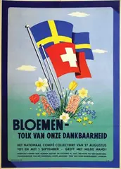 Keman en Co, Bloemen-tolk van onze dankbaarheid, 1945, poster