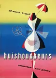 Harry N. Sierman, huishoudbeurs amsterdam, 1952, poster