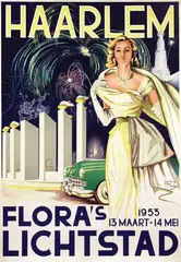 Jan Kraakman, Haarlem Flora's Lichtstad, 1953, poster