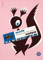 Karel Suyling, Van Houten melk chocolade met hele noten, poster