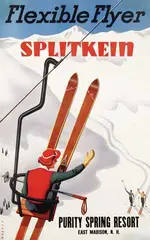 Sascha Maurer, Flexible Flyers Splitkein Purity Spring Resort East Madison, N.H., poster