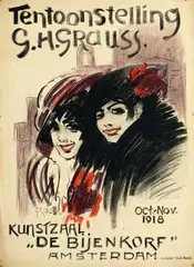 Gerardus H. Grauss, Tentoonstelling G.H. Grauss Kunstzaal De Bijenkorf Amsterdam, 1918, poster