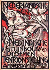 Aart van Dobbenburgh, Nederlandsche en Ned. Indische Tuinbouw en Bloemen Tentoostelling Amsterdam, 1923, poster
