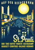 Ottomar Anton, St. Pauli auf der Reeperbahn, poster