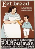 Arnold van Roessel, Eet brood van de Electr. Bakkerijen P.A. Houtman Amsterdam, poster