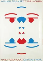 Niklaus Troxler, Maria Joao Aki Takasa Willisau, 1988, poster