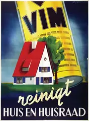 E.S. Werlemann, Vim reinigt huis en Huisraad, 1946, poster