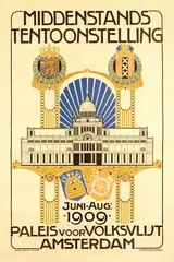 Middenstands Tentoonstelling Amsterdam Paleis voor Volksvlijt by Cornelis André Vlaanderen, 1909, poster, sold Jun 2014