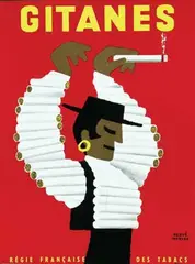 Hervé Morvan, Gitanes, 1960, poster