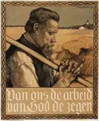 J. Magerfleisch, Van ons de arbeid van God de zegen, 1909, poster