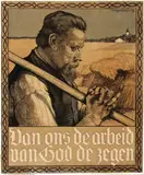 J. Magerfleisch, Van ons de arbeid van God de zegen, 1909, poster