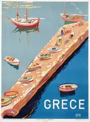 Monogram B, Grece Iles de l'Égée, 1948, poster