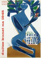 HAP Grieshaber, duitse kunst na 1945, 1954, poster