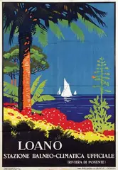 Aurelio Craffonara, Loano Riviera di Ponente, 1929, poster