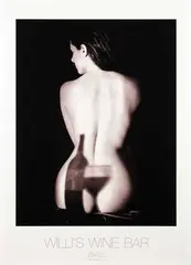 Willi's Wine Bar Paris by Lyu Hanabusa, 1993, poster, sold Dec 2013