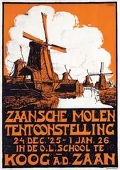 Frans Mars, Zaansche Molen Tentoonstelling Koog a.d. Zaan, 1926, poster