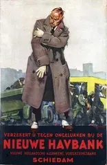 Piet van der Hem, Nieuwe Havbank, Schiedam, 1924, poster