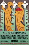 Carl Meurling, 5th Scandinavian Horticultural Exh. Gothenburg, 1923, poster