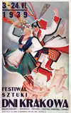 Z. Strychalski - A. Wasilewski, Krakow Festival Days (Polish), 1939, poster