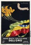 Camillo Colla, Seme Bachi Cellulare Dell'oro, 1927, poster