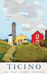 Daniele Buzzi, Ticino Svizzera, 1950, poster